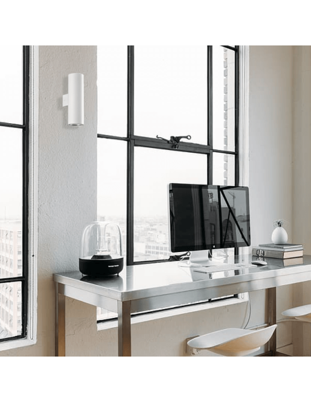 Aplique de pared con doble foco Zoom 2xGU10 blanco ambiente