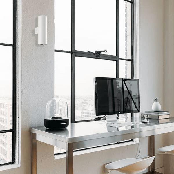 Aplique de pared con doble foco Zoom 2xGU10 blanco ambiente