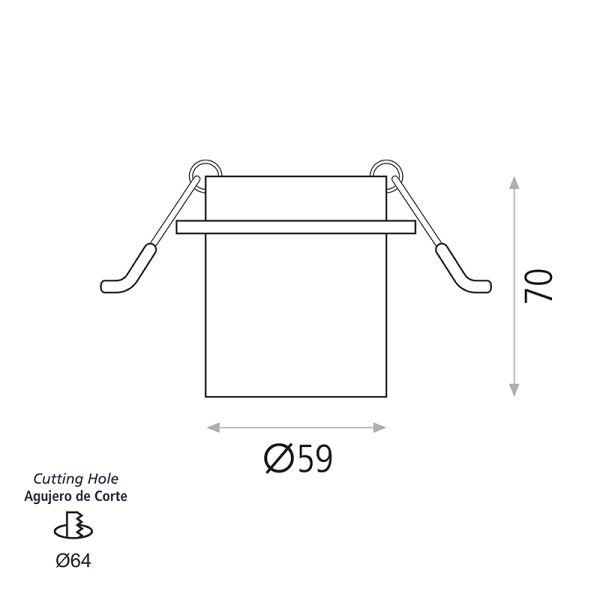 Plafonnier encastrable Mini Zoom...