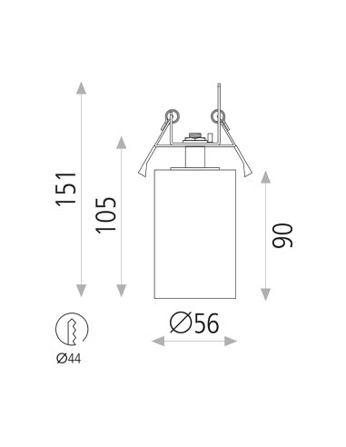 Spot encastré orientable Zoom dimensions blanc ou noir