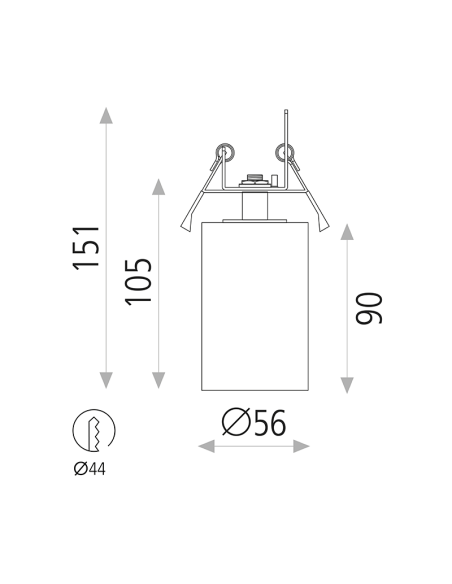 Spot encastré orientable Zoom dimensions blanc ou noir