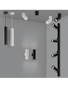 Spot de plafond surface orientable Zoom 1xGU10 noir 2