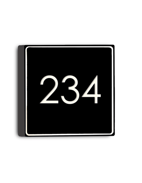 Aplique LED Picto cuadrado negro personalizable