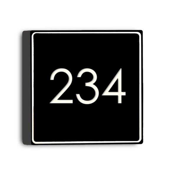 Aplique LED Picto cuadrado negro personalizable