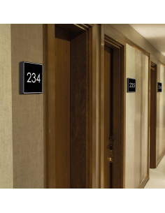 Aplique LED Picto cuadrado negro personalizable 2