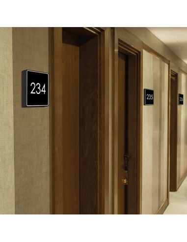 Aplique LED Picto cuadrado negro personalizable ambiente