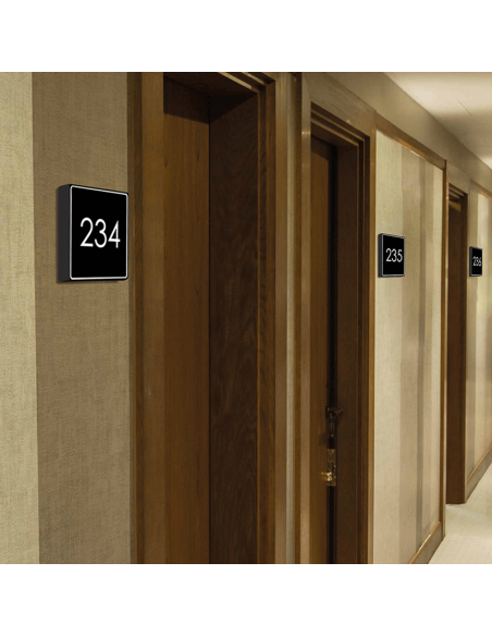 Aplique LED Picto cuadrado negro personalizable ambiente