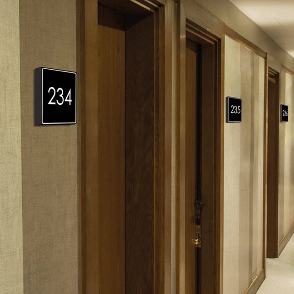 Aplique LED Picto cuadrado negro personalizable ambiente