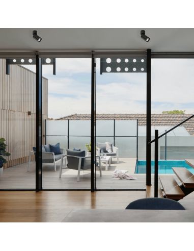 Foco de techo de superficie orientable Zoom 1xGU10 negro ambiente