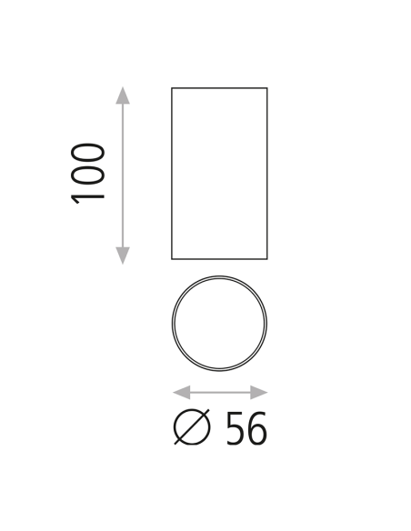 Plafón minimalista de metal Zoom medidas