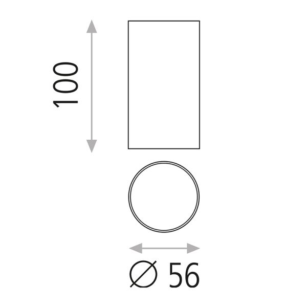 Plafón minimalista de metal Zoom medidas