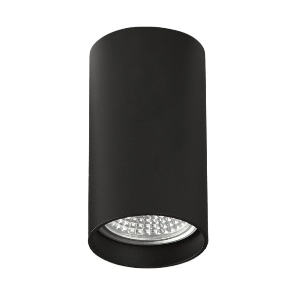 Plafonnier métal minimaliste Zoom 10cm noir