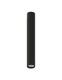 Plafón tubular de superficie 450mm negro texturado ZOOM Ø56mm GU10 (no incl.)