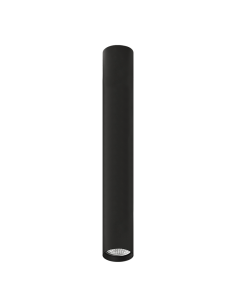 Plafón tubular de superficie 450mm negro texturado ZOOM Ø56mm GU10 (no incl.)
