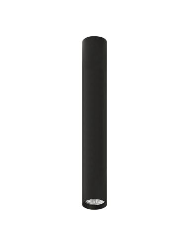 Plafón tubular de superficie 450mm negro texturado ZOOM Ø56mm GU10 (no incl.)