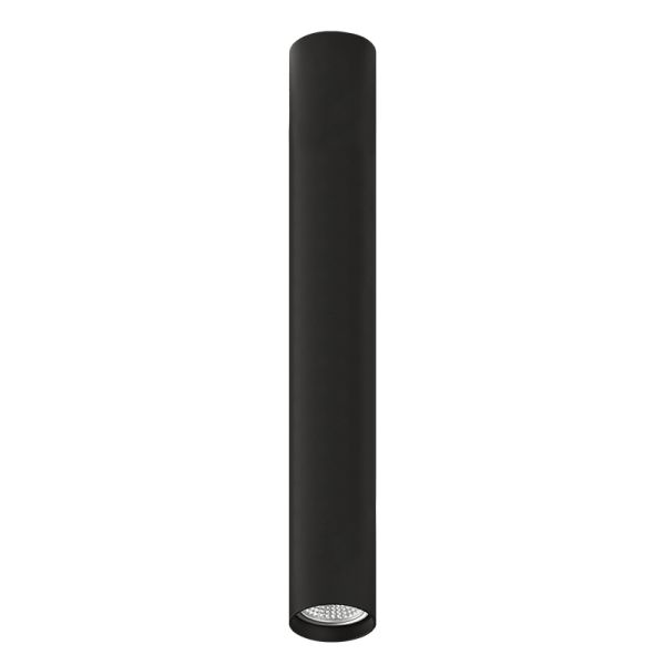 Plafón tubular de superficie 450mm negro texturado ZOOM Ø56mm GU10 (no incl.)