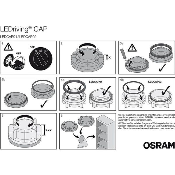 LEDCAP07 Tapa de cierre de Faro para Bombilla LED H7 Pack 2 Unds. 4062172305983 | LeonLeds