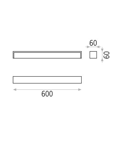 Moderna luminária de parede LED para espelhos Tavi IP44 medidas