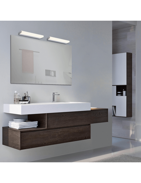 Aplique LED de baño Tesla de 35cm ambiente