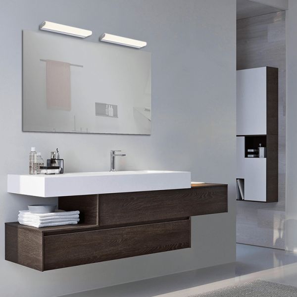 Aplique LED de baño Tesla de 35cm ambiente