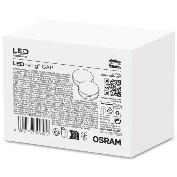 LEDCAP09 Tapa de cierre de Faro para Bombilla LED H7 Pack 2 Unds. Osram | LeonLeds