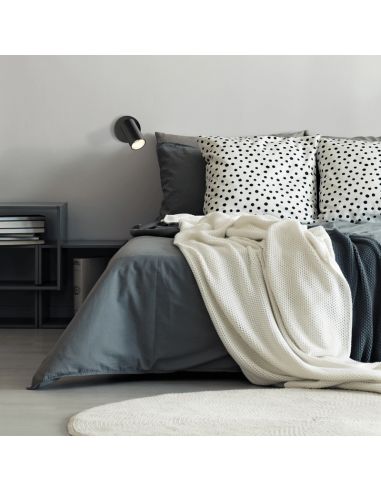 Applique murale orientable en aluminium Modrian noir ambiant