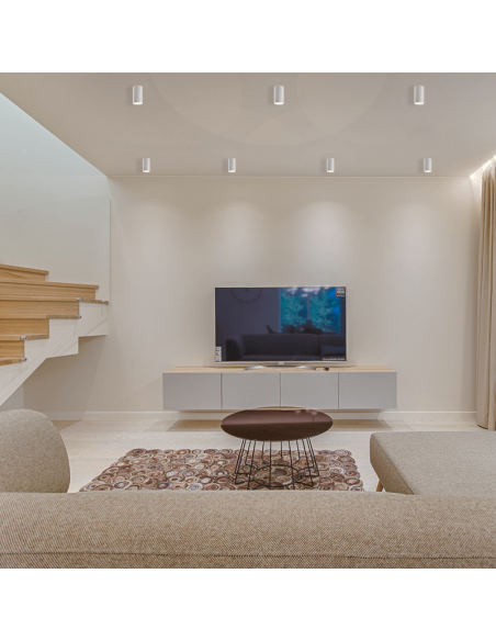 Lâmpada de teto redonda moderna Modrian 1xGU10 branco ambiente ACB