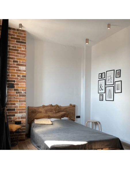 Plafonnier rond moderne Modrian 1xGU10 doré ambiance