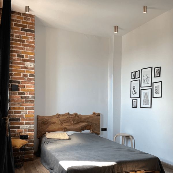 Plafonnier rond moderne Modrian 1xGU10 doré ambiance