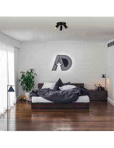 Plafonnier Modrian avec 3 spots orientables noirs 2