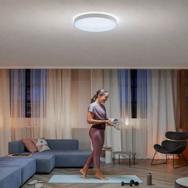 Plafón LED para interior Enrave XL Blanco Philips Hue 48W 6.100Lm 2.200K - 6.500K 8718696176474 | LeonLeds