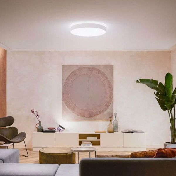 Plafón LED para interior Enrave XL Blanco Philips Hue 48W 6.100Lm 2.200K - 6.500K 8718696176474 | LeonLeds
