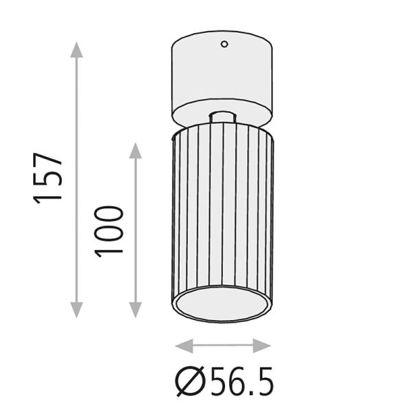 Foco de techo de superficie Modrian medidas