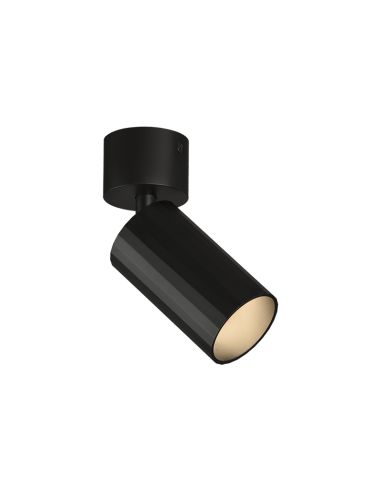 Foco de techo superficie negro MODRIAN Ø56,6mm GU10 (no incl.)