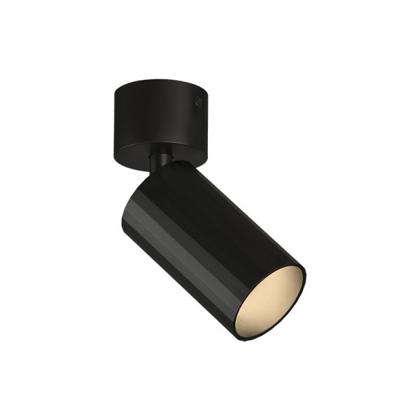 Foco de techo superficie negro MODRIAN Ø56,6mm GU10 (no incl.)