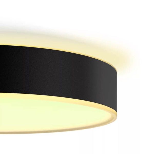 Détails Plafonnier LED rond de couleur Noir Enrave XL Philips Hue 48W 6 100Lm 2 200K - 6 500K 8718696176481 | leonleds