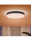 Plafón LED Redondo de color Negro Enrave XL Philips Hue 48W 6.100Lm 2.200K - 6.500K 8718696176481 | LeonLeds