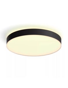 Plafón LED Redondo de color Negro Enrave XL Philips Hue 48W 6.100Lm 2.200K - 6.500K 8718696176481 | LeonLeds