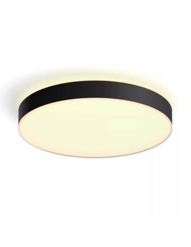Plafón LED Redondo de color Negro Enrave XL Philips Hue 48W 6.100Lm 2.200K - 6.500K 8718696176481 | LeonLeds