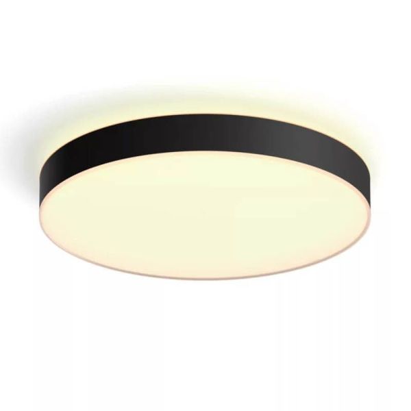 Plafón LED Redondo de color Negro Enrave XL Philips Hue 48W 6.100Lm 2.200K - 6.500K 8718696176481 | LeonLeds