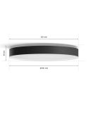 Dimensiones Plafón LED Redondo de color Negro Enrave XL Philips Hue 48W 6.100Lm 2.200K - 6.500K 8718696176481 | LeonLeds