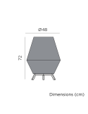 Lámpara de mesa exterior Conta de 70cm medidas