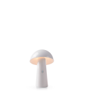 Lámpara de mesa recargable Shitake blanca