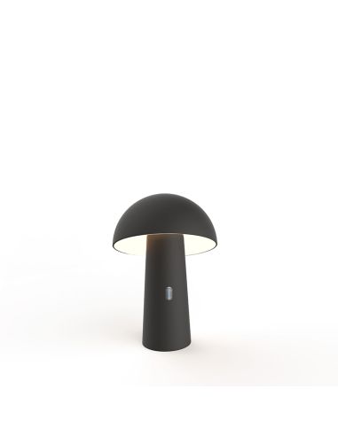 Lampe de table rechargeable shitake noir