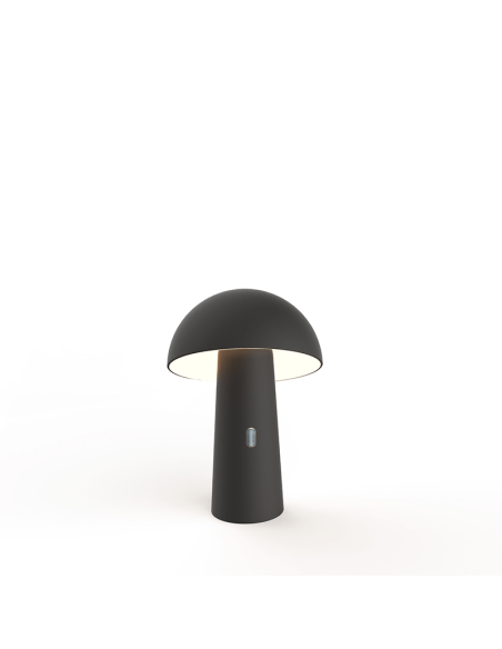Lámpara de mesa recargable Shitake negro