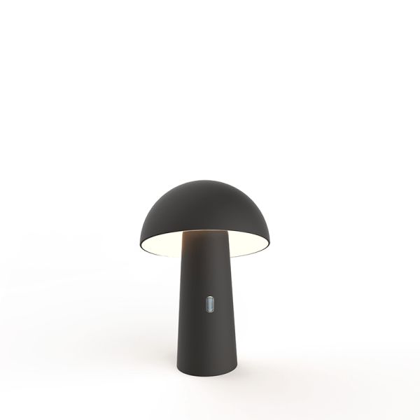 Lámpara de mesa recargable Shitake negro