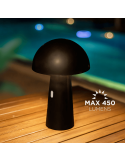 Lámpara de mesa recargable Shitake negro ambiente exterior