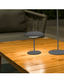 Lámpara de mesa exterior de metal recargable Sardinia 30 antracita ambiente