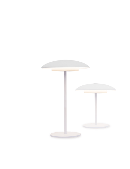 Lámpara de mesa exterior de metal recargable Sardinia