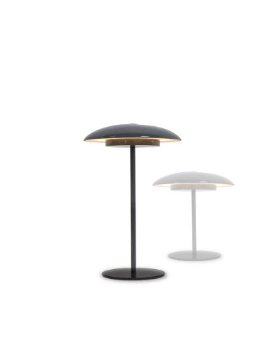 Candeeiro de mesa exterior recarregável em metal antracite Sardenha 30
